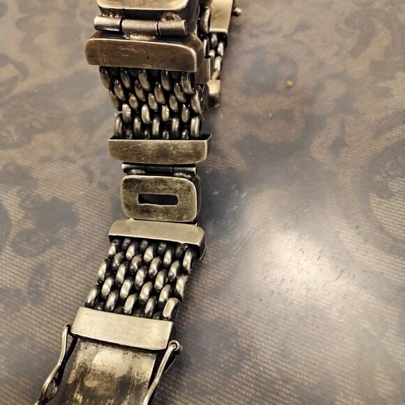 Vintage Heavy Sterling Silver Bracelet - Picture 4 of 14